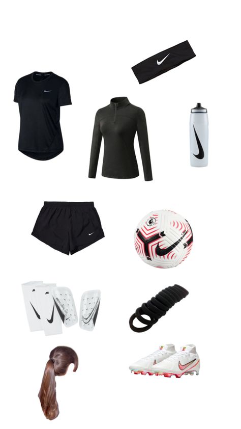 My dream football training looks like this😻☝️⚽️ Casual Athletic Outfits, Best Soccer Cleats, Vollyball Outfits, Soccer Hairstyles, Soccer Bag, Soccer Outfit, Soccer Inspiration, Soccer Outfits, Fitness Wear Outfits