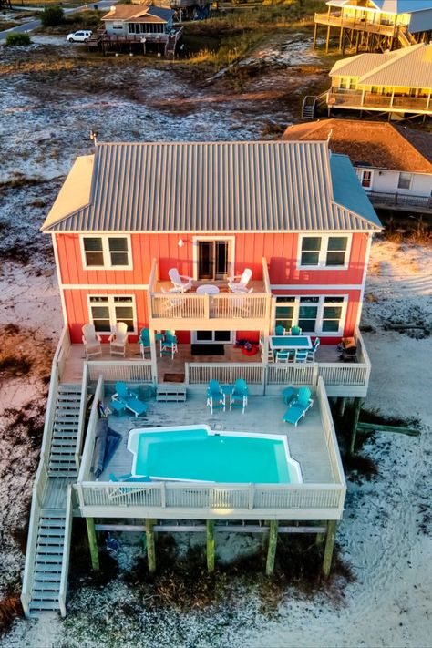 Dauphin Island Vacation Rental Called Wave Loudest. Island Beach House, View Beach, Dauphin Island, Beach Rentals, Island Vacation, Gulf Of Mexico, Private Pool, Pet Friendly, Beach House