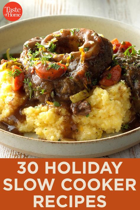 30 Holiday Slow Cooker Recipes 5 Star Slow Cooker Recipes, Fancy Slow Cooker Recipes Dinners, Crock Pot Recipes Winter, Christmas Dinner Ideas Slow Cooker, Slowcooker Fall Recipes, Slow Cooker Easter Recipes, Easy Crockpot Christmas Dinner, Fancy Slow Cooker Recipes, Elegant Crockpot Meals