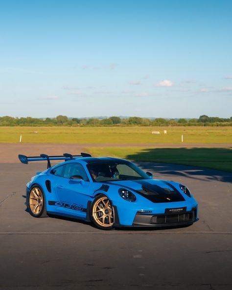 Shark blue 992 GT3 RS with Weissach pack 🤯 Thanks to @alexanders_prestige for letting me shoot this beautiful machine 💙💙💙 #porsche #porschemoment #992gt3rs #sharkblue #911gt3rs #weissachpackage #supercars #supercarsoflondon #bicesterheritage Shark Blue Porsche, Porsche Gt3 Rs Blue, Blue Porsche, 992 Gt3 Rs, Porsche 992 Gt3 Rs, Blue Cars, Porsche Gt3 Rs, Gt3 Rs, Porsche Gt3