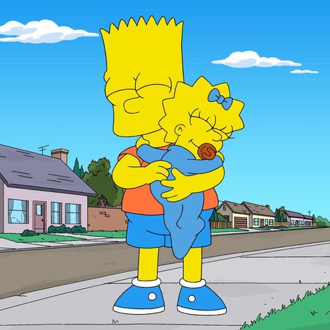 Bart & Maggie National Brothers Day, Simpsons Funny, Homer And Marge, Maggie Simpson, Marge Simpson, The Last Laugh, Mickey Mouse Art, Matt Groening, The Simpson