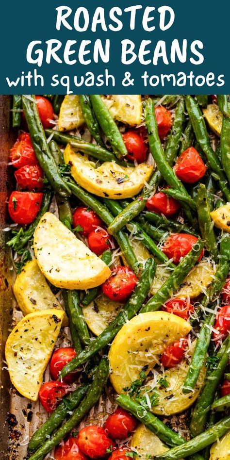 Zucchini Green Beans Recipe, Green Bean Recipes Tomatoes, Fresh Green Bean Recipes Roasted, Summer Squash Side Dishes, Zucchini And Green Beans, Squash And Green Beans, Diethood Recipes, Fresh Veggie Recipes, Green Bean Recipes Healthy