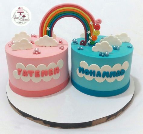 Twin Boy And Girl Birthday Cake, Cake Designs For Twins Boy And Girl, Birthday Cake For Twins Boy And Girl For Kids, Twin Birthday Cakes Boy And Girl, 2 In 1 Cake For Boy And Girl, Double Birthday Cake Boy And Girl, Twin Cakes Ideas Boy And Girl, Cake For Twins Boy And Girl, Twins Cake Design