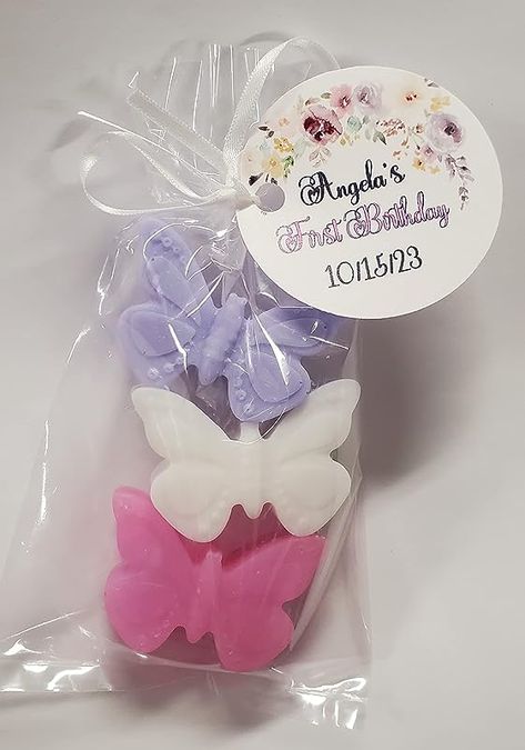 Amazon.com: Butterfly Theme Party Favors for Bridal Baby Shower or Birthday with Tags- Scented Soaps : Handmade Products Butterfly Shower Favors, Butterfly Soap Favors, Butterfly Theme Party Favors, Butterfly Bridal Shower Favors, Wedding Shower Centerpieces, Summer Themed Party, Butterfly Party Favors, Butterfly Theme Party, Butterfly Favors