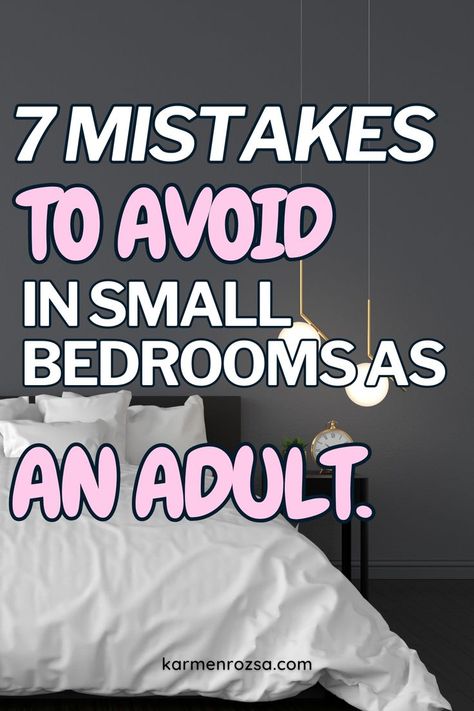 7 mistakes to avoid in a small bedroom as an adult. Discover bedroom ideas that maximize space. Embrace clever design solutions for a modern, rustic, or romantic ambiance. Whether you're revamping a master bedroom or a teen's space, prioritize functionality and aesthetics. Say hello to a cozy retreat that reflects your unique personality and style! #SmallBedroomIdeas #BedroomDecor #BedroomDesign #ModernBedroom #RusticBedroom #RomanticBedroom #MasterBedroom #TeenBedroom #BedroomMakeover Staging Small Bedroom, Scandinavian Small Bedroom, Exterior Home Renovations, Stylish Small Bedroom, Bedroom Layouts For Small Rooms, Bedroom Checklist, Scandinavian Bedroom Decor, Old House Renovation, Narrow Bedroom