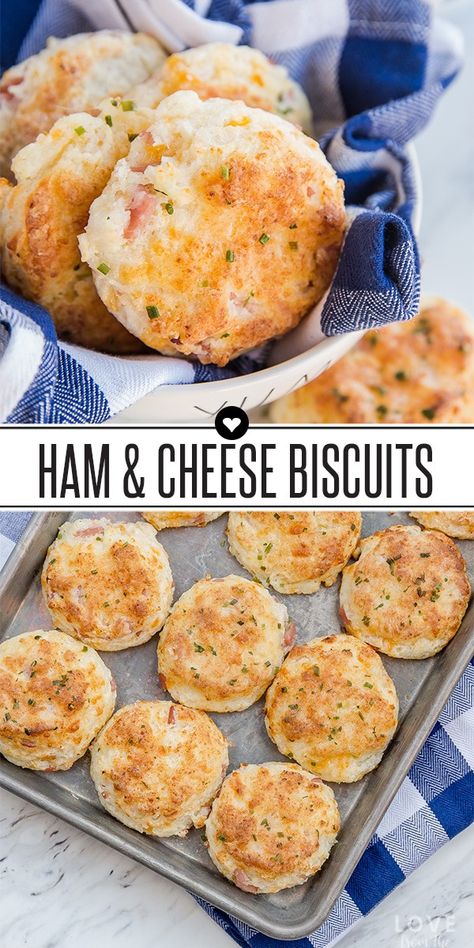 Ham and Cheese Biscuits Recipe Freezer Breakfast Biscuits, Toddler Freezer Breakfast, Keto Ham And Cheese Biscuits, Breakfast Ideas Ham, Savory Breakfast Biscuits, Cold Savory Breakfast, Ham Cheese Biscuits, Cold Breakfast Ideas On The Go, Grab And Go Dinner