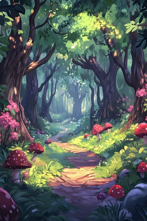 "Wander through the world’s most beautiful and enchanting forests! 🌲✨ Perfect for your next outdoor adventure. #ForestWonders #NatureExploration #EnchantingLandscapes" Fairy Reference, Log Bridge, Magical Paintings, Earth Illustration, Forest Illustration, Forest Painting, Fairytale Art, Forest Fairy, Magic Art