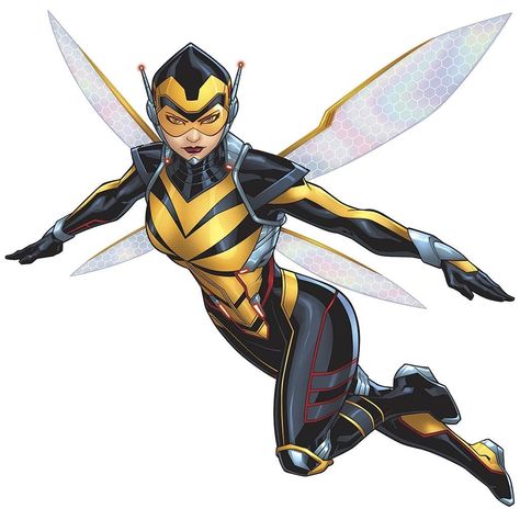 The Wasp - Marvel Style Guide - full process! Colors by the amazing @juan7fernandez Go check out his mad colors, yo! #antmanandthewasp… Wasp Character, Vespa Marvel, Wasp Marvel, Marvel Wasp, Janet Van Dyne, The Wasp, Marvel Comic Character, Marvel Girls, Marvel Women