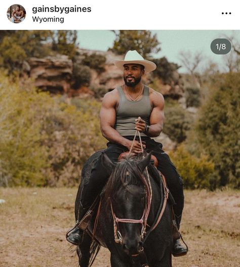 Black Country Men, Black Cowboy Aesthetic, John Gaines, Pro Black Art, Cowboy Fit, Cowboy Character Design, Black Kings, Country Vibes, Cowboy Aesthetic