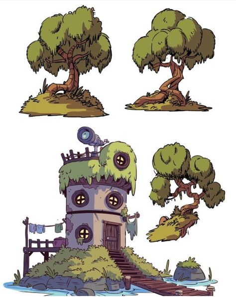 Derek Laufman, Career Plan, Graphisches Design, Cartoon House, Arte 8 Bits, Minecraft Stuff, Game Concept Art, Cartoon Background, Environmental Design