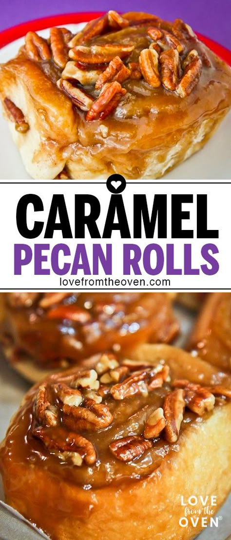 Caramel Pecan Cinnamon Rolls, Caramel Pecan Rolls, Caramel Cinnamon Rolls, Rhodes Cinnamon Rolls, Caramel Pecan Sticky Buns, Sticky Rolls, Pecan Sauce, Pecan Cinnamon Rolls, Cinnamon Roll Cheesecake