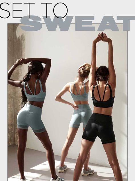 Sport Wear Photoshoot Ideas, Sweaty Photoshoot, Activewear Studio Photoshoot, Group Workout Photoshoot, Activewear Group Photoshoot, Editorial Fitness Photography, Sportswear Photoshoot, Activewear Photography, Active Wear Photoshoot