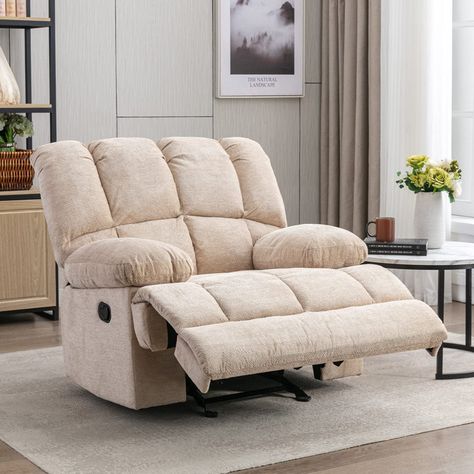 Latitude Run® Brisen Upholstered Recliner & Reviews | Wayfair Living Room Theater, Room Theater, Rocker Recliner Chair, Chair For Living Room, Theater Seating, Single Sofa, Living Room Chairs, Rocking Chair, Recliner Chair