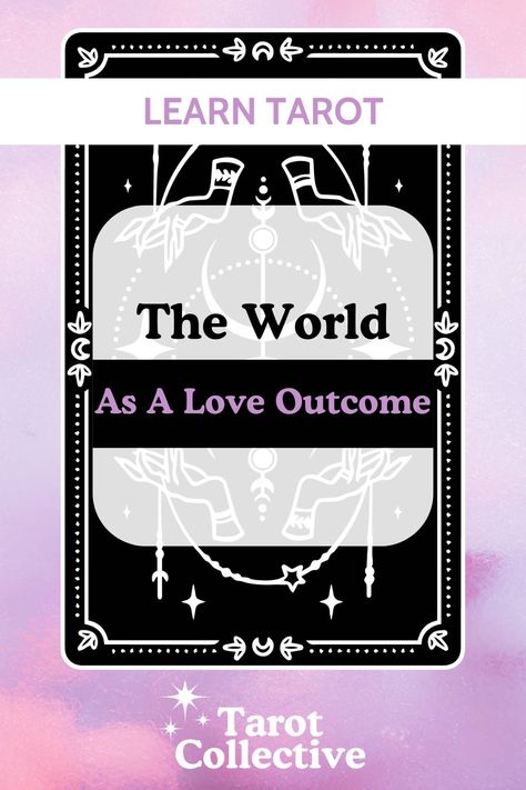 Explore the profound meaning of The World card as a love outcome in tarot readings on www.tarot-collective.com. Discover how this card symbolizes unity, fulfillment, and the completion of a romantic journey, guiding you towards a deeper understanding of love and relationships. 🌍❤️ #TarotLove #TheWorldCard #LoveReading #TarotCollective The World Tarot Meaning, The World Tarot Card, The World Tarot, Learn Tarot, Daily Tarot Reading, Tarot Meanings, Love And Relationships, Divine Timing, Daily Tarot