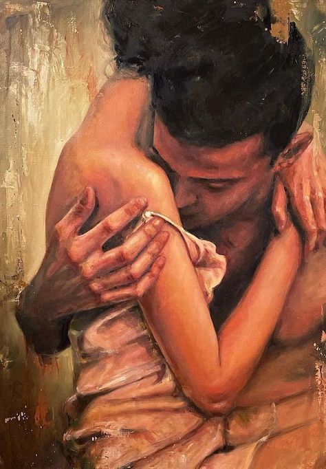 Love Art Aesthetic, Love Oil Painting, Aesthetic Oil Painting, In Love Art, Art Amour, Romantic Drawing, Love Oil, Couple Painting, Art Couple