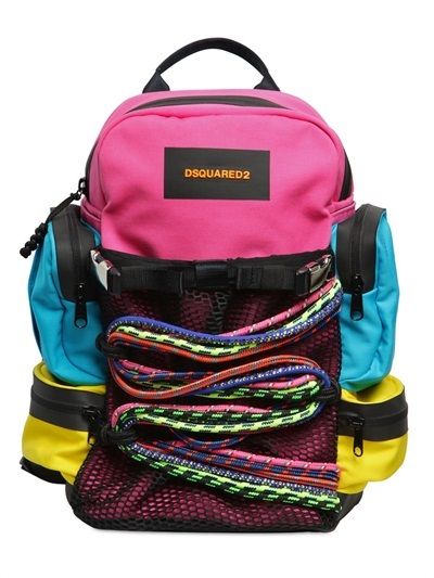 Sporty Multicolor Rectangular Backpack, Multicolor Adventure Backpack, Multicolor Harajuku Standard Backpack, Eco-friendly Multicolor Rectangular Backpack, Activewear Trends, Colorful Backpacks, Multicolor On-the-go Backpack With Zipper Pocket, Rope Bag, Bag Obsession