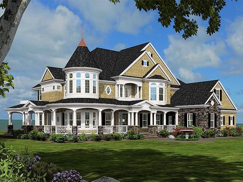 Country Victorian Home, 035H-0095 Luxury Bedroom Suite, Victorian House Colors, Victorian House Plans, Outdoor Couch, Outdoor Chair, Dream House Plans, Home Library, Diy Patio, Furniture Set