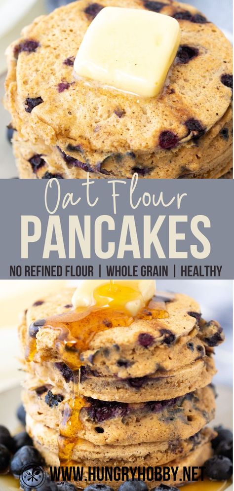 Sweet Potato Pancakes Recipe, Oat Flour Pancakes, Oat Flour Recipes, Pancake Calories, No Flour Pancakes, Healthy Pancake Recipes, Flour Pancakes, Sweet Potato Pancakes, Oat Pancakes