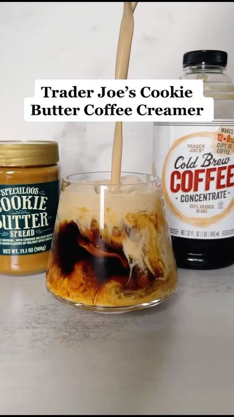 traderjoesfoodreviews on Instagram: Cookie Butter coffee creamer is a GAME👏🏻CHANGER👏🏻 Cookie Butter Coffee, Trader Joes Cookie Butter, Cold Brew Coffee Concentrate, Spice Bread, Butter Coffee, Sip Sip Hooray, Cookie Butter, Dinner Drinks, Butter Cookies Recipe