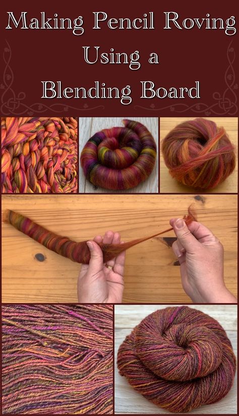 How to Make Variegated Pencil Roving out of Multicoloured Blended Top Using a Blending Board | Craft me Happy!: How to Make Variegated Pencil Roving out of Multicoloured Blended Top Using a Blending Board Blending Board, Spinning Wool, Gradient Yarns, Spinning Yarn, Yarn Inspiration, Spinning Fiber, Sport Weight Yarn, Bulky Yarn, Handspun Yarn