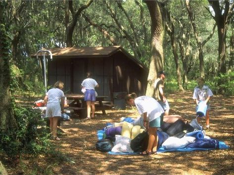 Sapelo Island's Cabretta Campground | Official Georgia Tourism & Travel Website | Explore Georgia.org Salt Marsh, Fire Ring, Spanish Moss, Travel Website, Rv Parks, Economic Development, Low Country, Island Beach, Atlantic Ocean