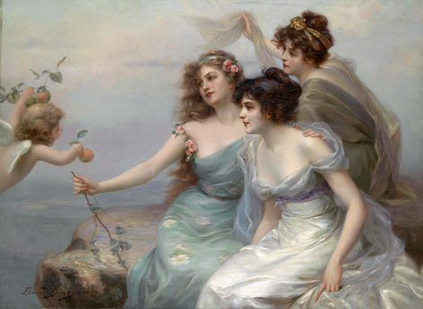 Edouard Bisson Die drei Grazien 1899 - Category:Édouard Bisson - Wikimedia Commons Edouard Bisson, Istoria Artei, The Three Graces, Rennaissance Art, Three Women, Three Graces, Classic Paintings, Old Paintings, Romantic Art