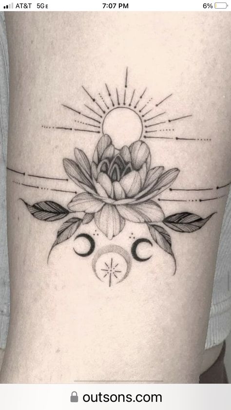 Lotus Moon And Sun Tattoo, Flower With Sun Tattoo, Sunflower And Lotus Tattoo, Sun Moon Lotus Flower Tattoo, Lotus Flower Sun And Moon Tattoo, Rose And Sun Tattoo, Sun And Lotus Tattoo, Lotus And Dragonfly Tattoo, Hamsa Tatoos