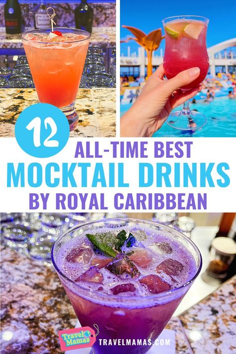 12 All-Time Best Mocktail Drinks by Royal Caribbean Cruise Drinks, Watermelon Mint Lemonade, Best Mocktails, Wine Slushies, Caribbean Drinks, Best Non Alcoholic Drinks, Virgin Cocktails, Virgin Drinks, Mocktail Drinks