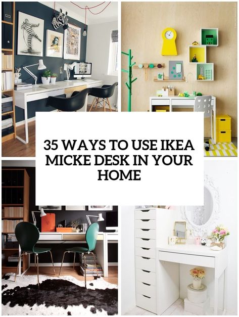 ways to use ikea micke desk in your home cover Desk Ideas Ikea, Ikea Study Desk, Small Boys Room, Ikea Study, Ikea Micke Desk, Ikea Micke, Micke Desk, Ikea Kids Room, Ikea Desk Hack