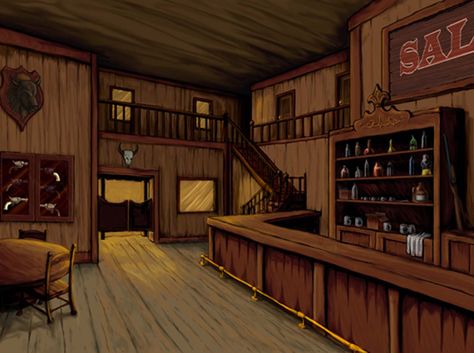 Old West Saloon by Halo34.deviantart.com on @deviantART Old Western Saloons, Saloon Painting Ideas, Saloon Drawing, Decoracion Star Wars, Fantasy Western, Old West Saloon, Old Western Towns, Western Bar, Old West Town