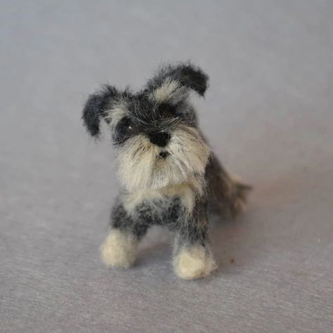 [2016.10.15] Wonder Zoo | Needle Felted Wool Animals Projects Inspirat – Feltify Miniature Dog Breeds, Yarn Animals, Schnauzer Mix, Mini Schnauzer Puppies, Dog Amigurumi, Schnauzer Puppies, Felt Toys Patterns, Crochet Kids, Wool Animals