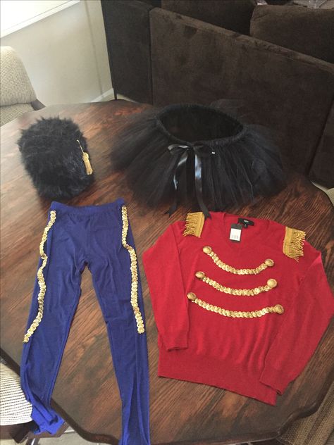 DIY nutcracker costume for Xmas party Diy Nutcracker Costume, Christmas Costumes Diy, Toy Soldier Costume, Diy Nutcracker, Nutcracker Christmas Party, Nutcracker Costumes, Xmas Costumes, Soldier Costume, Diy Ugly Christmas Sweater