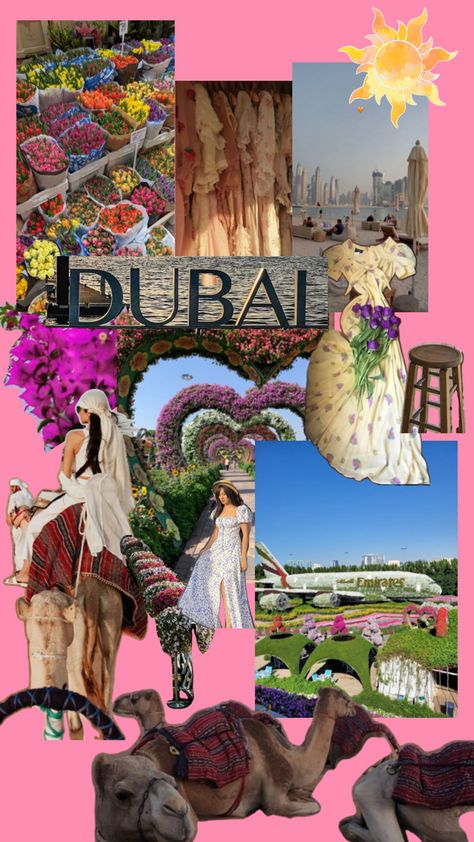 Dubai Collage, Dubai Aesthetic, Aesthetic Collage, City Aesthetic, Dubai, Places To Visit, Collage