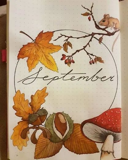 September Bullet Journal Ideas, September Bullet Journal, Bullet Journal September, Bullet Journal Month, Bullet Journal Cover Page, Hello September, Bullet Journal Ideas, Bullet Journal Notebook, Bullet Journal Themes