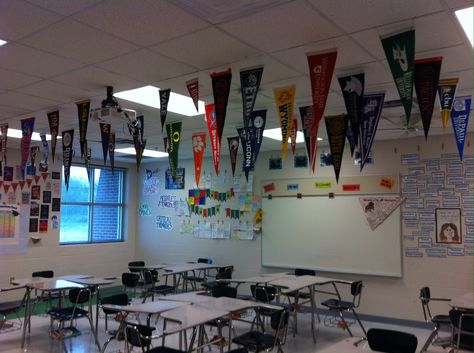 College classroom decor! Avid Schoolwide, Fair Decorations, College Classroom, College Decor, College Board, Fun Fair, School Themes, Learning Spaces, Class Ideas