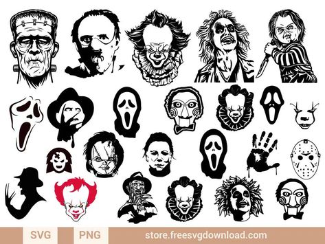 Horror Movie SVG Bundle 1 (FSD-J15) - Store Free SVG Download Michael Myers Svg, Horror Movie Svg, 2024 Tattoo, Flash Tats, Horror Movie Tattoos, Halloween Flash, Halloween Downloads, Baby Spiderman, Horror Svg