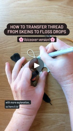 8.1K views · 913 reactions | If you've been interested in floss drops but aren't sure how to set them up, this will get you started ♥️ Make sure to save this for reference! When you're ready to try them out, check out my full range of reusable label wood floss drops in a variety of styles and colors in my shop 🌈 Happy stitching!!
.
.
.
.
.
.
.
#crossstitch #embroidery #tutorial #flossdrops #stitchersofinstagram #handmadewithlove | Cross stitch patterns with snark and sass Floss Drops, Cross Stitch Floss, Cross Stitch Tutorial, Stitch Tutorial, Embroidery Tutorial, Embroidery Inspiration, Diy Embroidery, You've Been, Craft Room