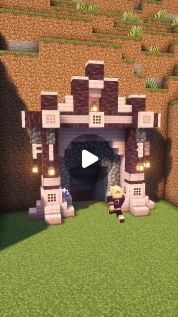 RoYeZ on Instagram: "Minecraft Mine Entrance Design🌸 #minecraft #minecraftbuilds #minecraftbuilding #minecraftideas" Cool Ideas To Build In Minecraft, Minecraft Home Entrance Ideas, Mineshaft Design Minecraft, Minecraft Ultimate Base, Cute Cave Entrance Minecraft, Minecraft Mine Building Ideas, Aesthetic Minecraft Mine Entrance, Cute Minecraft Archway, Concrete Minecraft Houses