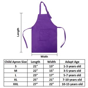 TOPTIE Kids Aprons with Pocket & Adjustable Strap, Child Chef Bib Apron for Kitchen Cooking Baking Painting Wholesale - Opentip Apron Size Chart For Kids, Child’s Apron, Kids Apron Pattern Free, Child Apron Pattern, Apron Pattern Free, Kids Aprons, Baking Painting, Painting Apron, Washing Labels