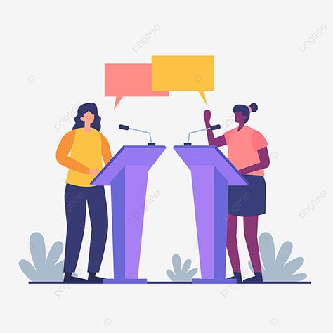 Debate Competition, Debate Club, Speech And Debate, Concept Illustration, Portfolio Inspiration, Two People, Cute Photos, Png Clipart, How To Be Outgoing