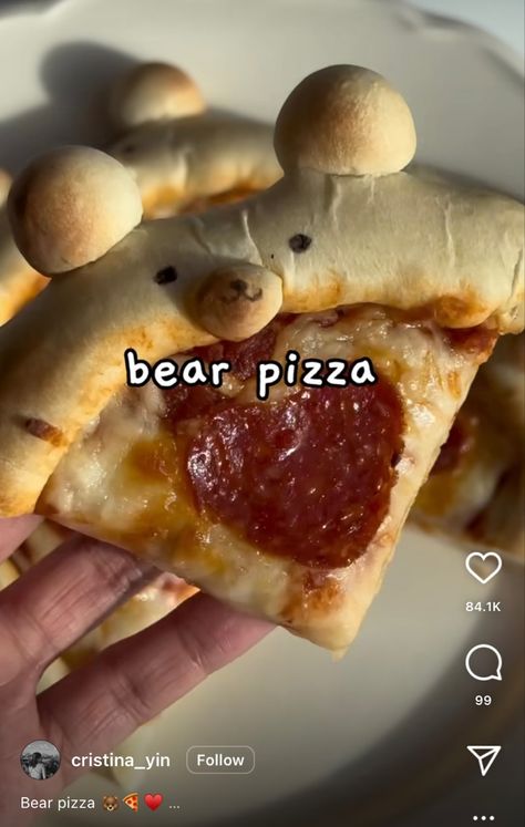 Bear Pizza, Future Ideas, Cute Food, Cooking And Baking, Pizza, Cooking Recipes, Baking, Drinks, Collage