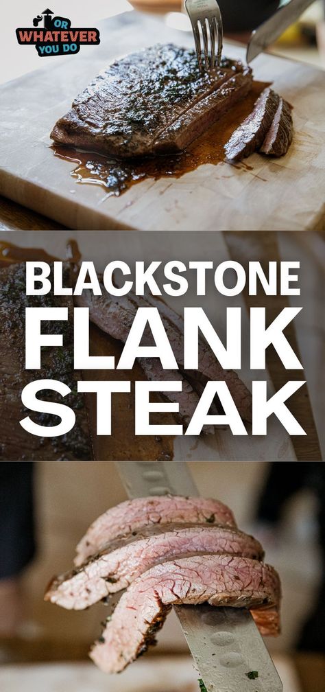 Blackstone Flank Steak Smoked Baked Potatoes, Flap Steak, Steak In Oven, Outdoor Cooking Recipes, Blackstone Recipes, Flank Steak Recipes, Steak Kabobs, Flat Iron Steak, Griddle Recipes