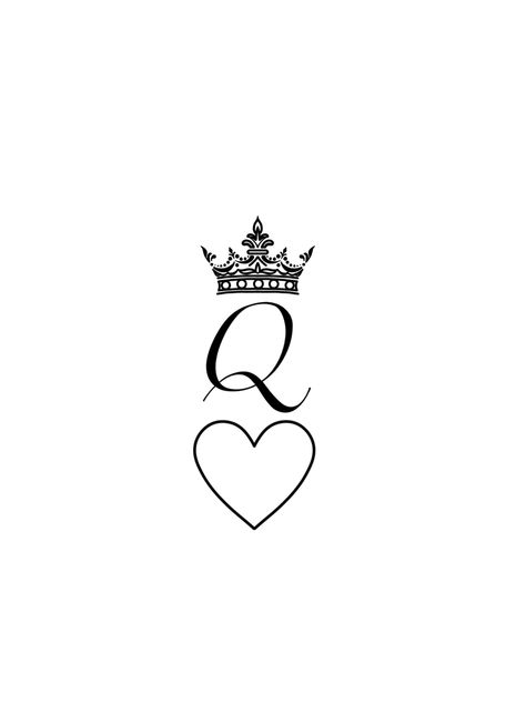 Initial Crown Tattoo, Q With Crown Tattoo, Tattoo Initials, Number Tattoo Fonts, Stencil Outline, Crown Tattoo Design, Number Tattoo, Number Tattoos, Lost Quotes