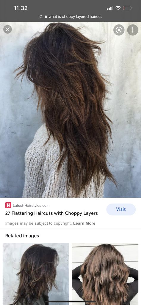 Shag Hair Long Choppy Layers, Wispy Long Haircuts, Long Shag Hairstyles Choppy Layers, Shag Hairstyle Long Hair, Long Choppy Layered Hair, Long Hair Choppy Bangs, Haircuts Short Layers, Shaggy Long Hair Choppy Layers Curtain Bangs, Choppy Layered Haircuts For Medium Hair Wavy