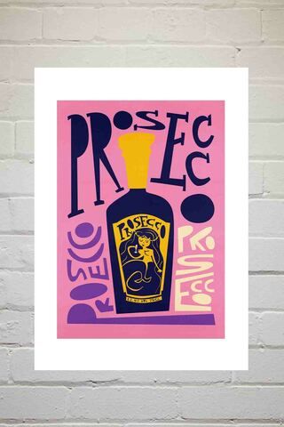 Prosecco Pink Prosecco, Gallery Shelves, East End Prints, Art For Room, Graphic Art Prints, Creative Hub, Cocktail Art, Illustrator Art, Black Wall Art