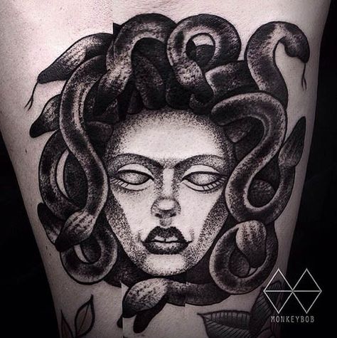 Medusa Tattoos | Inked Magazine Tattoos Celestial, Tattoos Medusa, Cosmic Tattoos, Tattoos Fire, Galaxy Tattoos, Crystal Tattoos, Celestial Tattoos, Tattoos Water, Water Tattoos