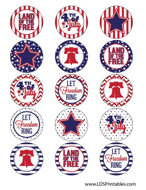 LDS Printables: 4th of July Party Printables and Thoughts About Freedom Patriotic Printables, Lds Printables, Let Freedom Ring, Patriotic Party, Bottle Cap Crafts, Bottle Cap Images, 4th Of July Celebration, Patriotic Crafts, Patriotic Holidays