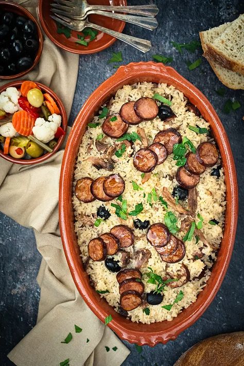 Portuguese duck rice - arroz de pato | Photos & Food Portuguese Recipe, Duck Rice, Heritage Recipes, Cooking Onions, Portuguese Food, Stay Hungry, The Azores, Quick Weeknight Meals, House Smell