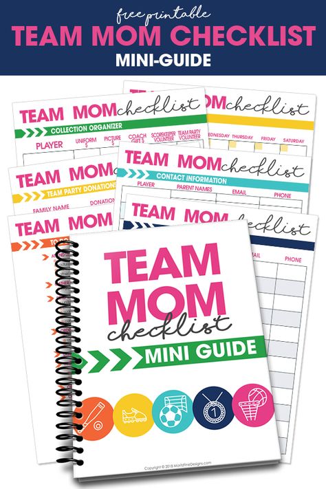 Is this the season you got lucky enough to be your kiddo's sports team mom? This job can leave us feeling overwhelmed with all the tasks a team mom must do to ensure a successful season. It's time to get organized! Stop now and download the Team Mom Checklist Mini-Guide to make sure you keep your kid's team completely organized. #teammomchecklist #freeprintable #sportsmom #teammomideas #sportsteamorganization via @moritzdesigns Mom Checklist, Team Party, Baby Kicking, Pumping Moms, Baby Sleep Problems, Team Mom, Mom To Be, After Baby, Pregnant Mom