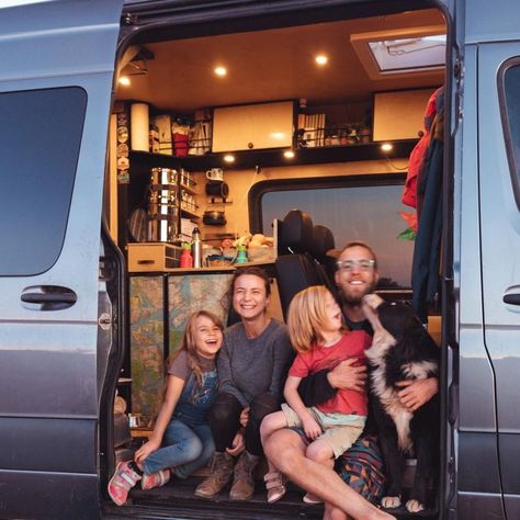 This Family Has Been Living on the Road for 7 Years! #VanLife Van Living Family Of 4, Camper Vans For Family Of 4, Van Life For Family Of 5, Van Life Family Of 4, Camper Van For Family Of 5, Campervan Family Of 4, Camper Van For Family, Camper Van Family Of 4, Camper Van Family